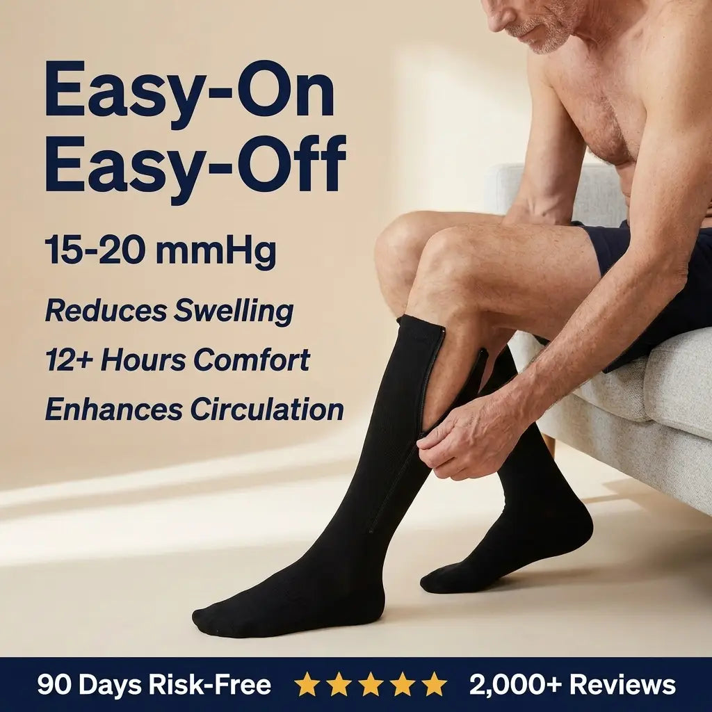 Zipleek compression socks - Easy-On Easy-Off