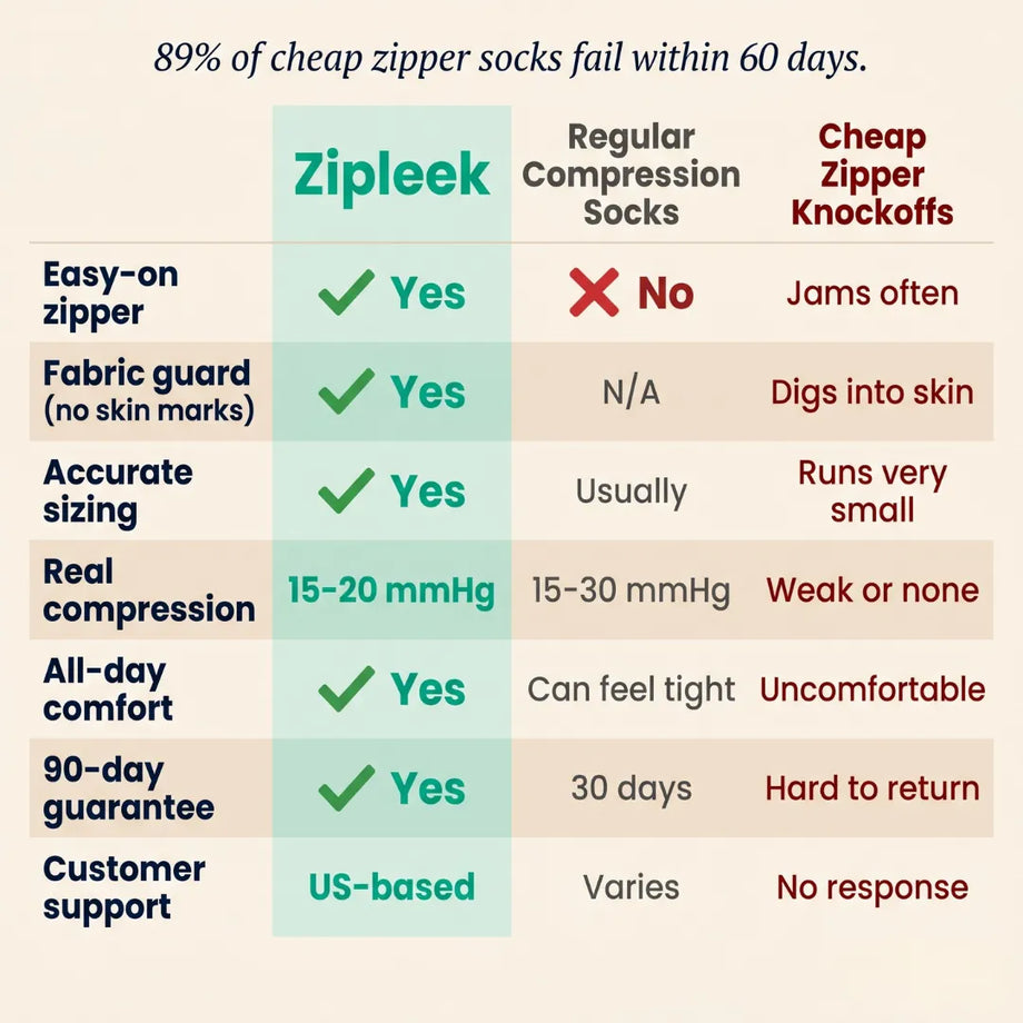 Zipleek zipper compression socks 7